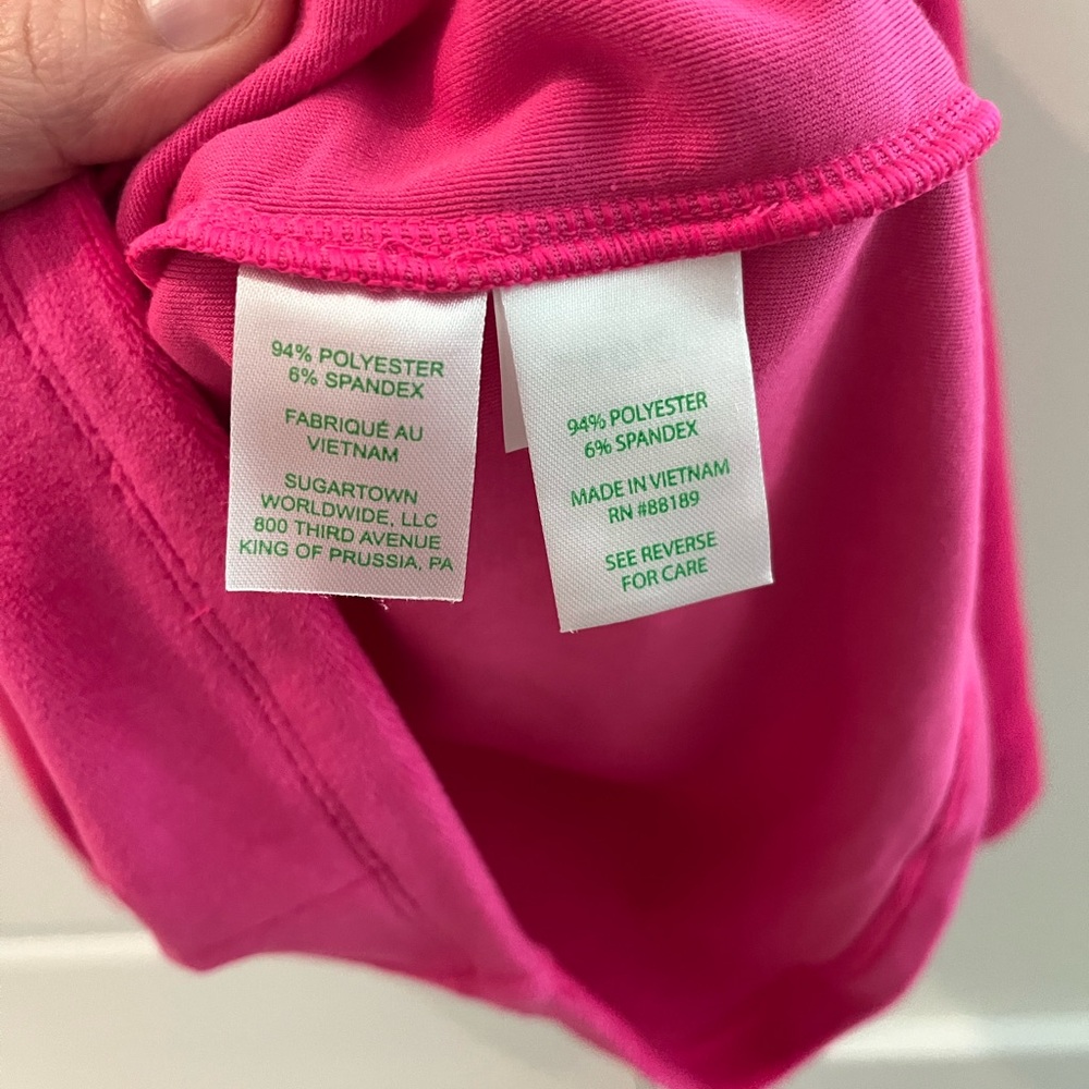 Lilly Pulitzer Pink Half-Zip Sweatshirt - Picture 3 of 4